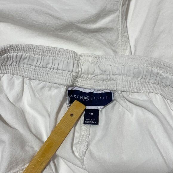 KAREN Scott White Comfort Waist Capri Pants 1x Nwt - Picture 11 of 12